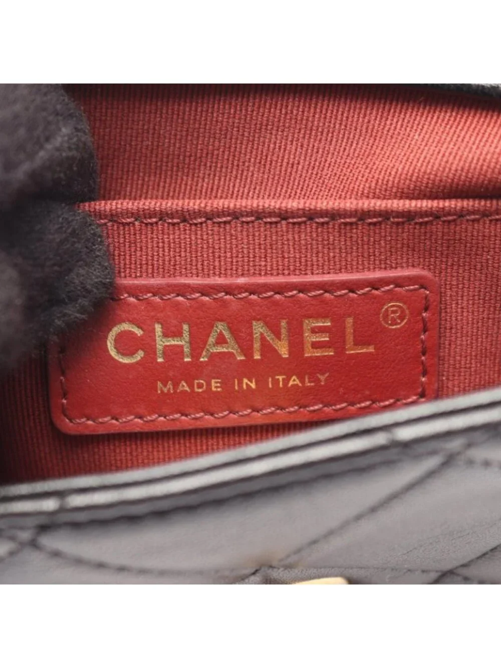 Chanel Shoulder Bag Quilted Black Lambskin Small Flap Chain